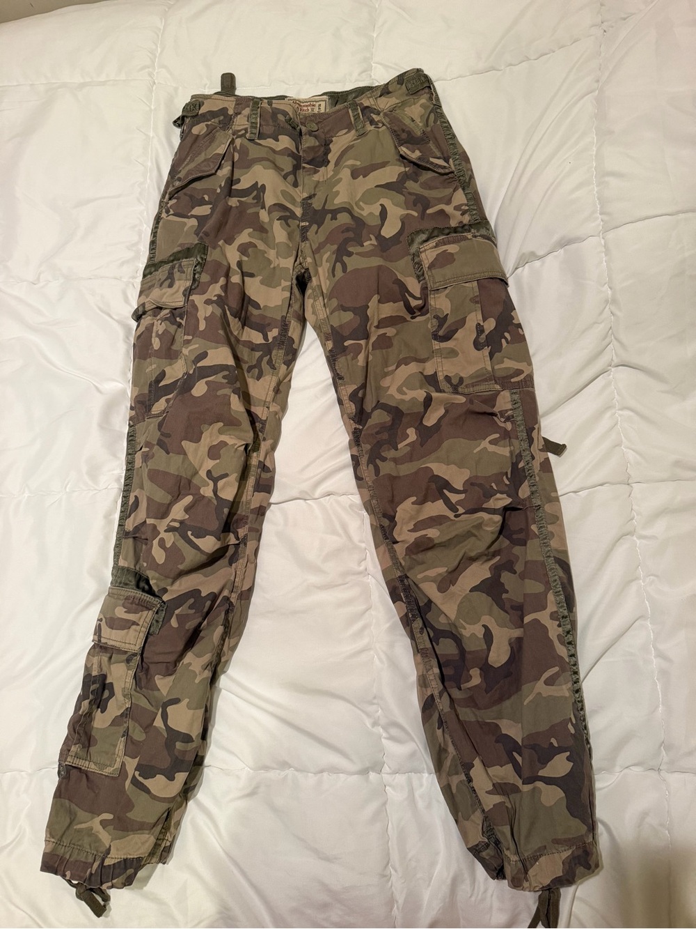 Abercrombie Camouflage Cargo pants, Adjustable